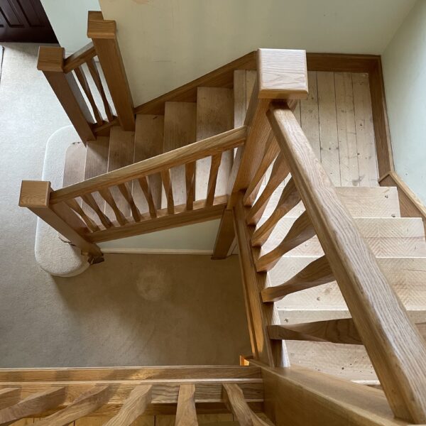 Modernising Staircase Spindles With an Oak Twist in Quorn, Leicestershire