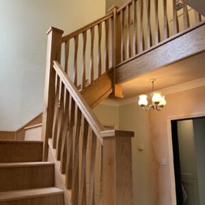 Modernising Staircase Spindles With an Oak Twist in Quorn, Leicestershire