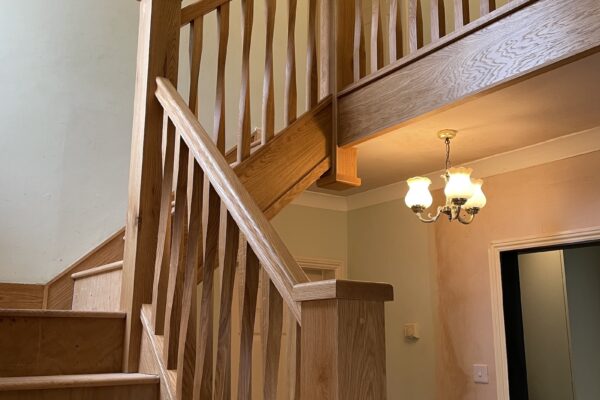 Modernising Staircase Spindles With an Oak Twist in Quorn, Leicestershire