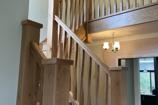 Modernising Staircase Spindles With an Oak Twist in Quorn, Leicestershire