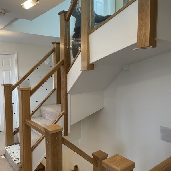 Oak and Glass Staircase Renovation in Quorn, Leicestershire